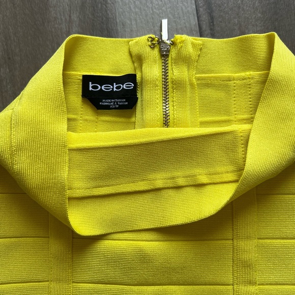 Bebe Yellow Bandage Skirt XS - Picture 2 of 3